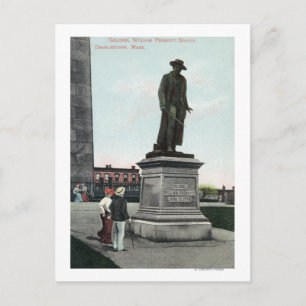 Colonel William Prescott Statue Scene Postkarte