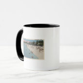 Colonial Beach, VA - Sonnenbaden & Schwimmen Szene Tasse (Vorderseite Links)