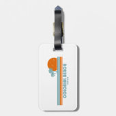 Colonial Beach Virginia Sun Palm Trees Gepäckanhänger (Rückseite vertikal)