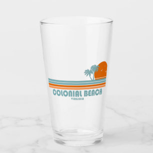 Colonial Beach Virginia Sun Palm Trees Glas