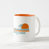 Colonial Beach Virginia Sun Palm Trees Zweifarbige Tasse (VorderseiteRechts)