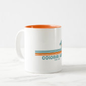 Colonial Beach Virginia Sun Palm Trees Zweifarbige Tasse (Vorderseite Links)