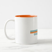 Colonial Beach Virginia Sun Palm Trees Zweifarbige Tasse (Links)