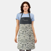 Colonial Blue Harvest Toile Personalized Schürze (Getragen)