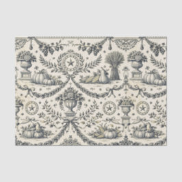 Colonial Blue Harvest Toile Seidenpapier