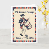 Colonial Drummer USA Mut Mut Erbe Karte (Gelbe Blume)