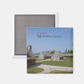 Colonial Michilimackinac mit Bridge-Magnet Magnet (Vorderseite/Rückseite)