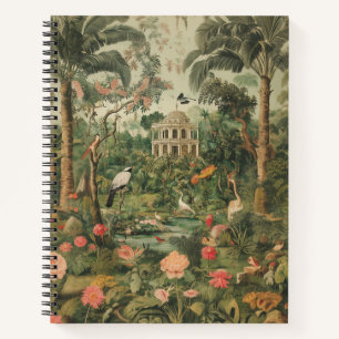 Colonial Safari Garden Daydream Spiral Notebook Notizblock