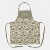 Colonial Sage Green Gold Harvest Personalized Schürze (Vorderseite)