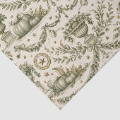 Colonial Sage Green Gold Harvest Seidenpapier (Ausschnitt)