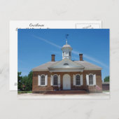 Colonial Williamsburg Courthouse Postkarte (Vorne/Hinten)
