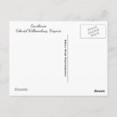 Colonial Williamsburg Courthouse Postkarte (Rückseite)