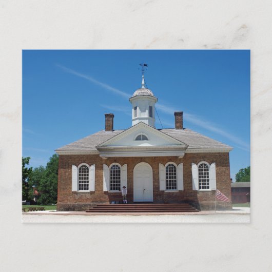 Colonial Williamsburg Courthouse Postkarte (Vorderseite)
