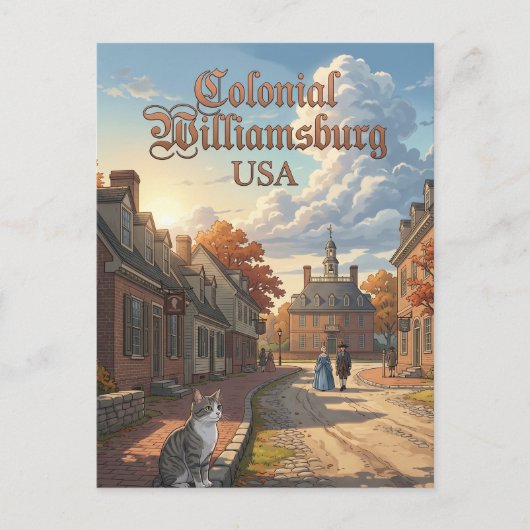 Colonial Williamsburg USA Postkarte (Vorderseite)