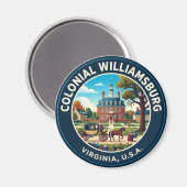 Colonial Williamsburg Virginia Magnet (Vorderseite/Rückseite)