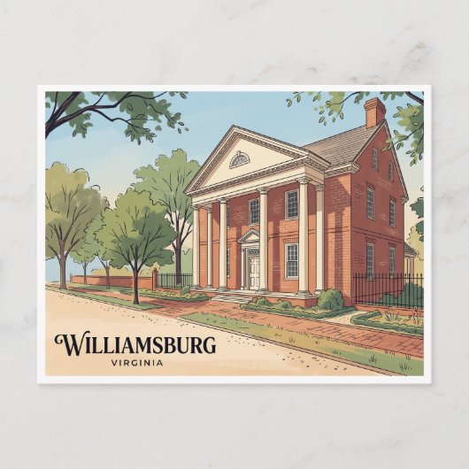 Colonial Williamsburg Virginia Postkarte (Vorderseite)