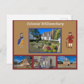 Colonial Williamsburg Virginia Postkarte (Vorne/Hinten)