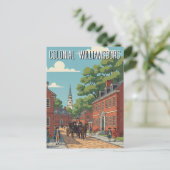 Colonial Williamsburg Virginia Reise Postkarte (Stehend Vorderseite)