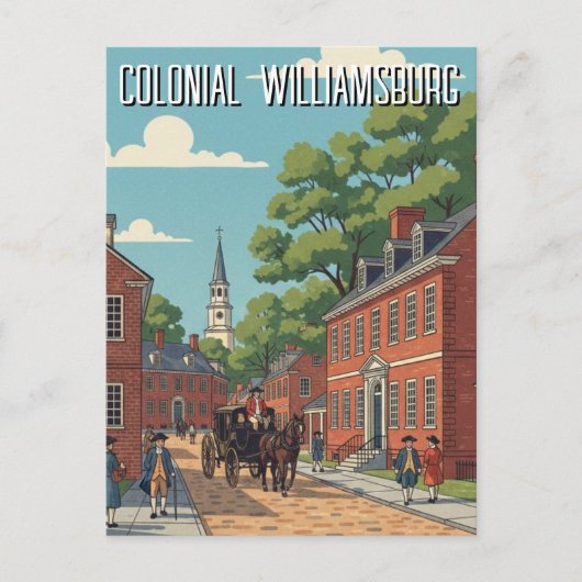 Colonial Williamsburg Virginia Reise Postkarte (Vorderseite)