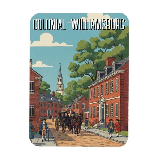 Colonial Williamsburg Virginia Travel Magnet (Vertikal)