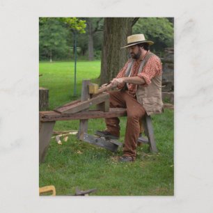 Colonial Woodworking Postcard Postkarte