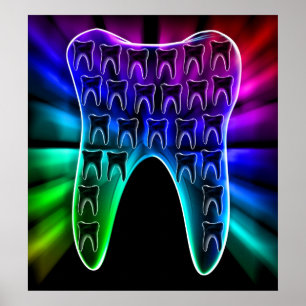 Colooth Tooth Design Zahnarzt Orthodontist Poster