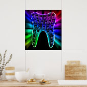 Colooth Tooth Design Zahnarzt Orthodontist Poster (Küche)