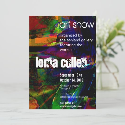 Color4 Kunstausstellung Einladung (Stehend Vorderseite)