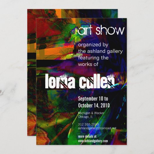 Color4 Kunstausstellung Einladung (Vorne/Hinten)