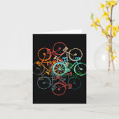Color Bicycles Cycling Biking Black Karte (Gelbe Blume)