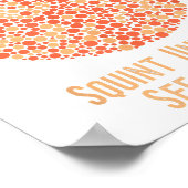 Color Blind T Shirt - Funny Color Blindest Poster (Ecke)