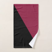 Color Block Bath Towels (Black & Berry Red) Badhandtuch Set (Handtuch)