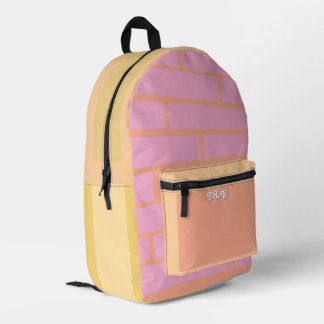 Color block Brick Pattern Colorful Back to School Bedruckter Rucksack