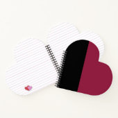 Color Block Heart Notebook (Schwarz & Berry Red) Notizblock (Innenseite)