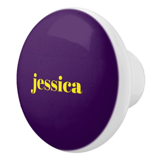 Color block minimalist custom name  keramikknauf (Rechts)