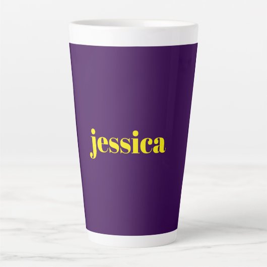 Color block minimalist custom name  milchtasse (Vorderseite)