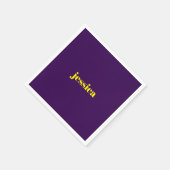 Color block minimalist custom name serviette (Ecke)