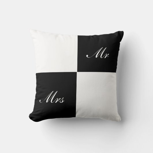 Color Block Pillow Mr. Mrs. Kissen (Vorderseite)