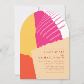 Color Block Wedding Summer Arch ID740 Einladung (Vorderseite)