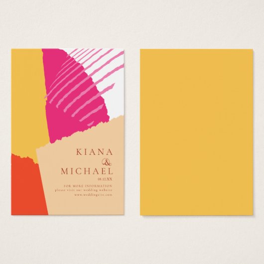 Color Block Wedding Website Summer ID740 (Vorne & Hinten)