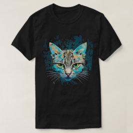 Color Blue Cat T - Shirt