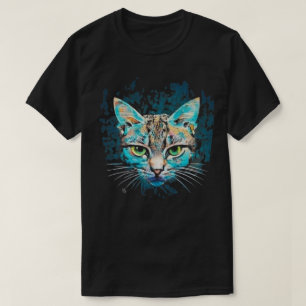 Color Blue Cat T - Shirt