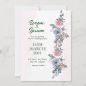 Color Blume Einfache Hochzeitskarte Einladung (Vorderseite)