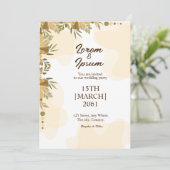 Color Blume Einfache Party Card Hochzeitseinladung Einladung (Stehend Vorderseite)