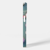 Color Blume Mit Monogramm Case - Mate iPhone Case (Rückseite / Rechts)