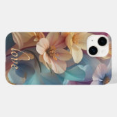 Color Blume Mit Monogramm Case - Mate iPhone Case (Rückseite (Horizontal))