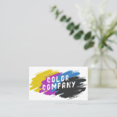 Color Brush Splash - Printing Services Visitenkarte (Stehend Vorderseite)