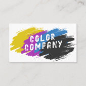 Color Brush Splash - Printing Services Visitenkarte (Vorderseite)