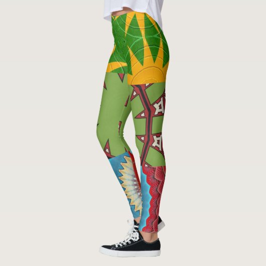 COLOR BURST DESIGNER COLLAGE LEGGINGS (Links)