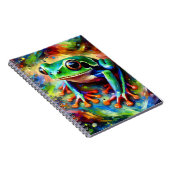 Color burst Jungle Frog Notebook Notizblock (Rechte Seite)